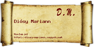 Diósy Mariann névjegykártya