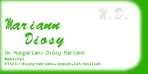 mariann diosy business card