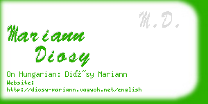 mariann diosy business card